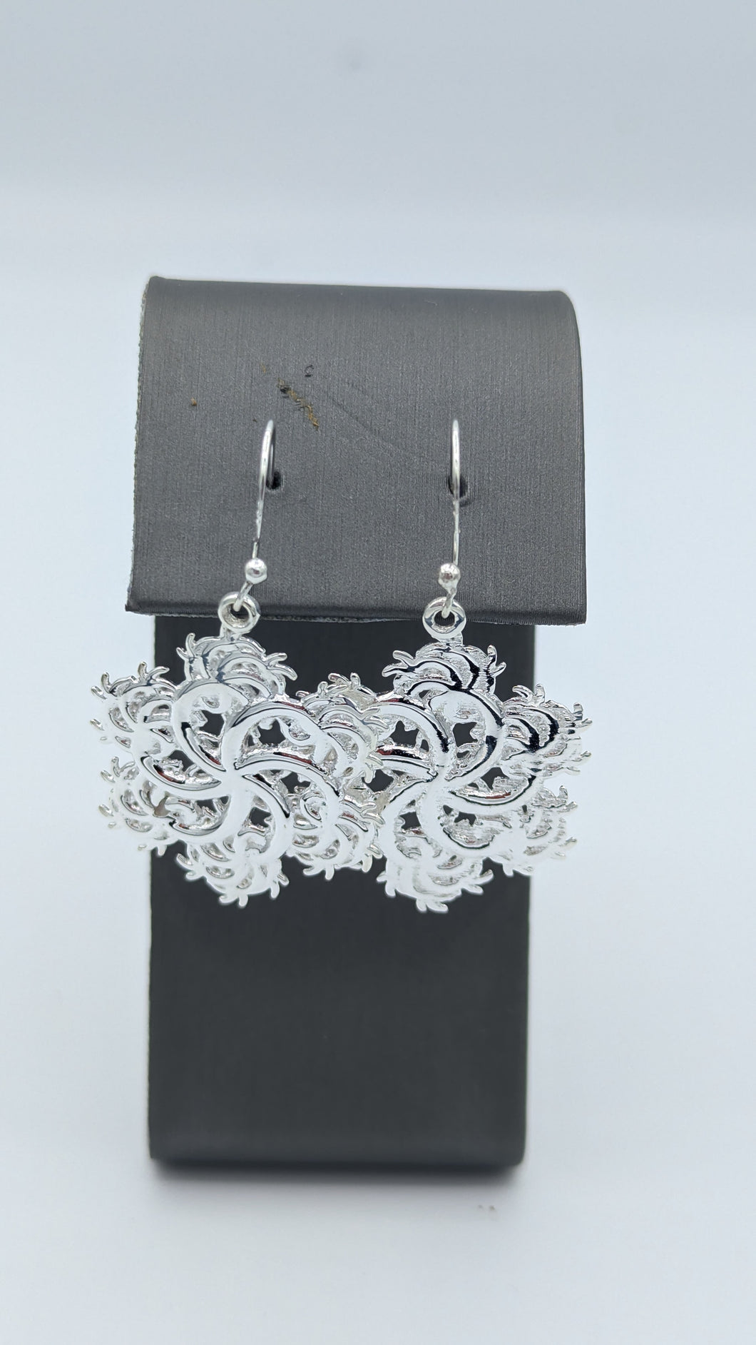 Six-Pointed Earrings Silver